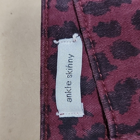 Social Standard by Sanctuary Ankle Skinny, Size 14, Burgundy & Black Leopard - Picture 7 of 14